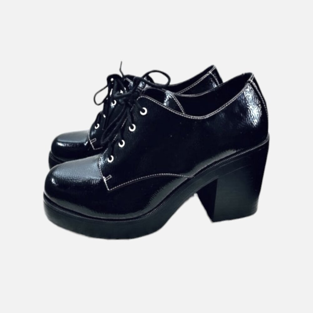 DIRTY LAUNDRY Limited Edition Glossy Derby Oxfords Academia Shoes
